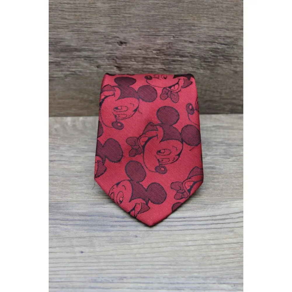Balancine The Tie Works‎ vintage Mickey Mouse Disney red tie